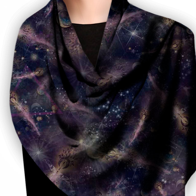 Shooting Stars Square Silk Scarf - deb schlier studio