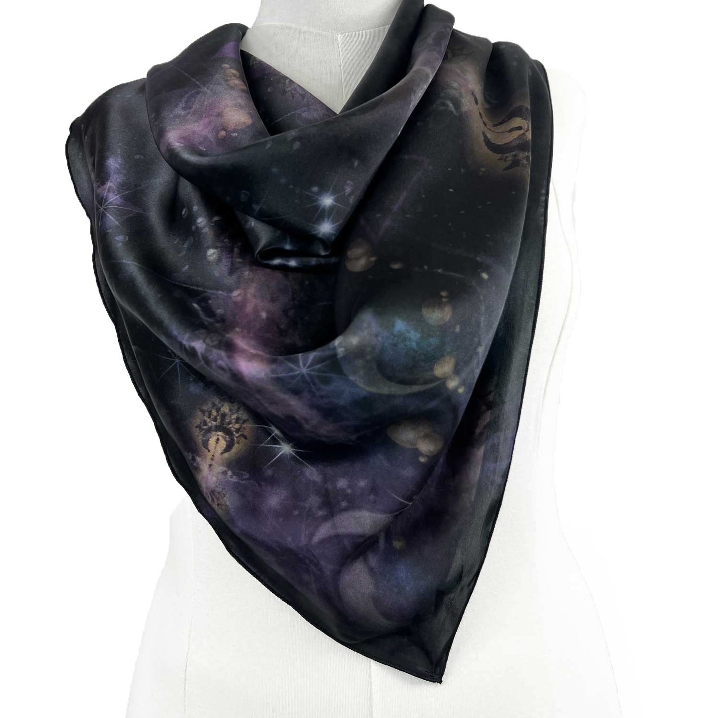 Shooting Stars Square Silk Scarf - deb schlier studio