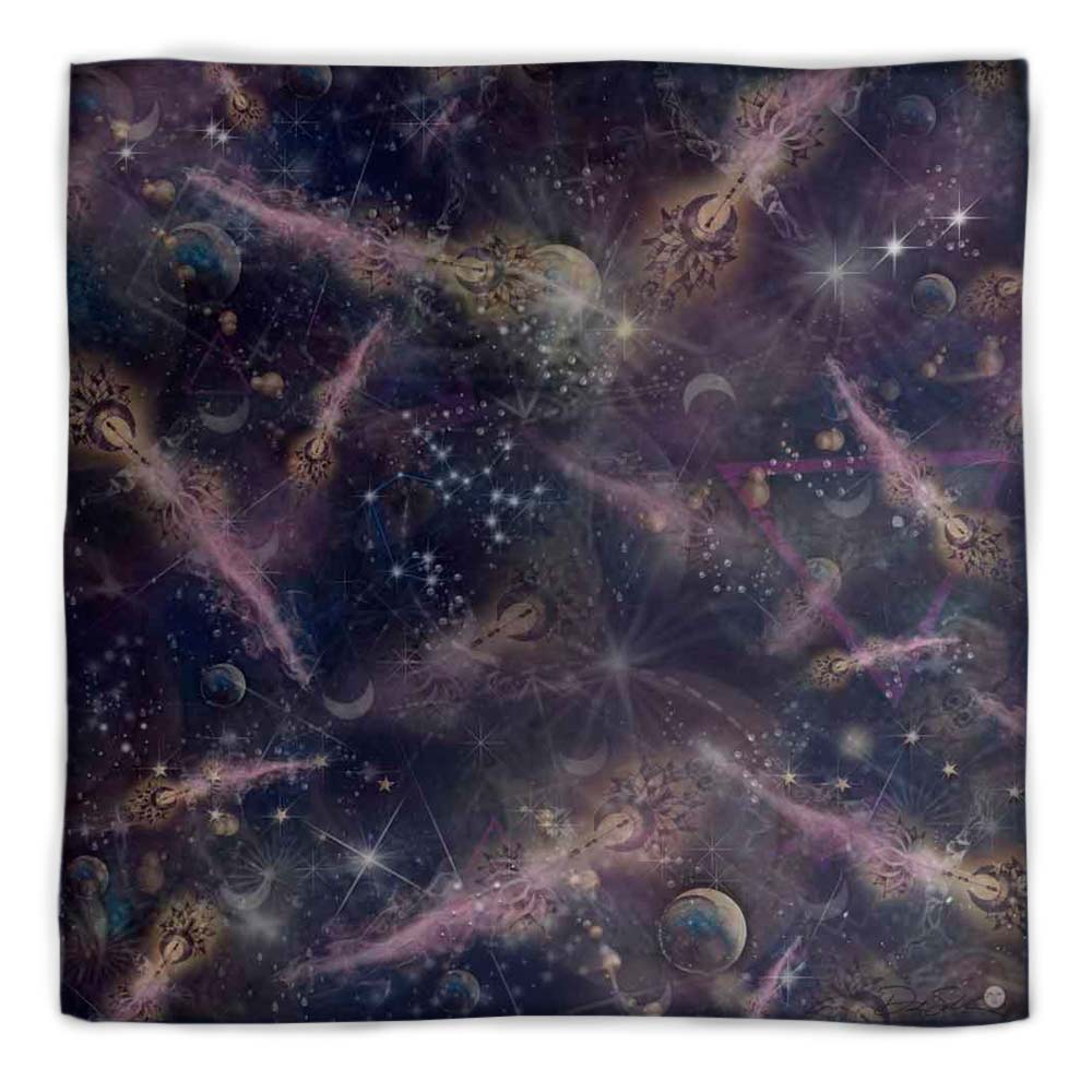 Shooting Stars Square Silk Scarf