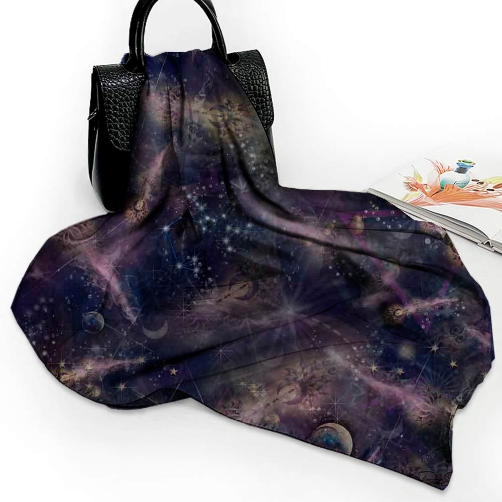 Shooting Stars Square Silk Scarf - deb schlier studio