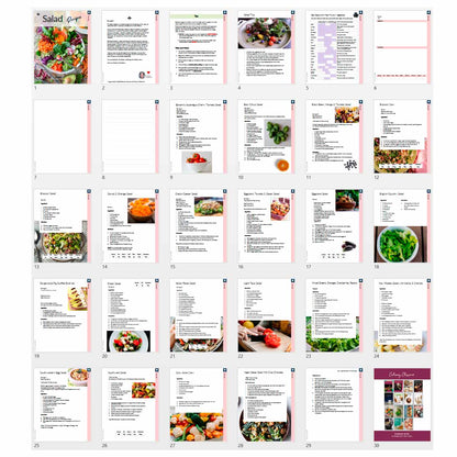 Salad Recipes: Printable Book 7