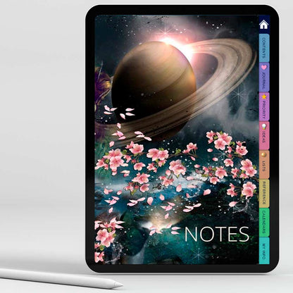 Saturn Gardens Virtual Notebook - deb schlier studio