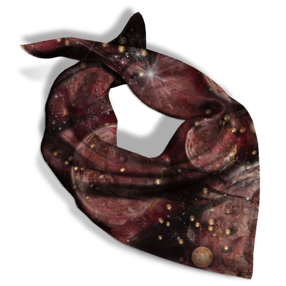 Midnight Meteor Shower Square Silk Scarf - deb schlier studio