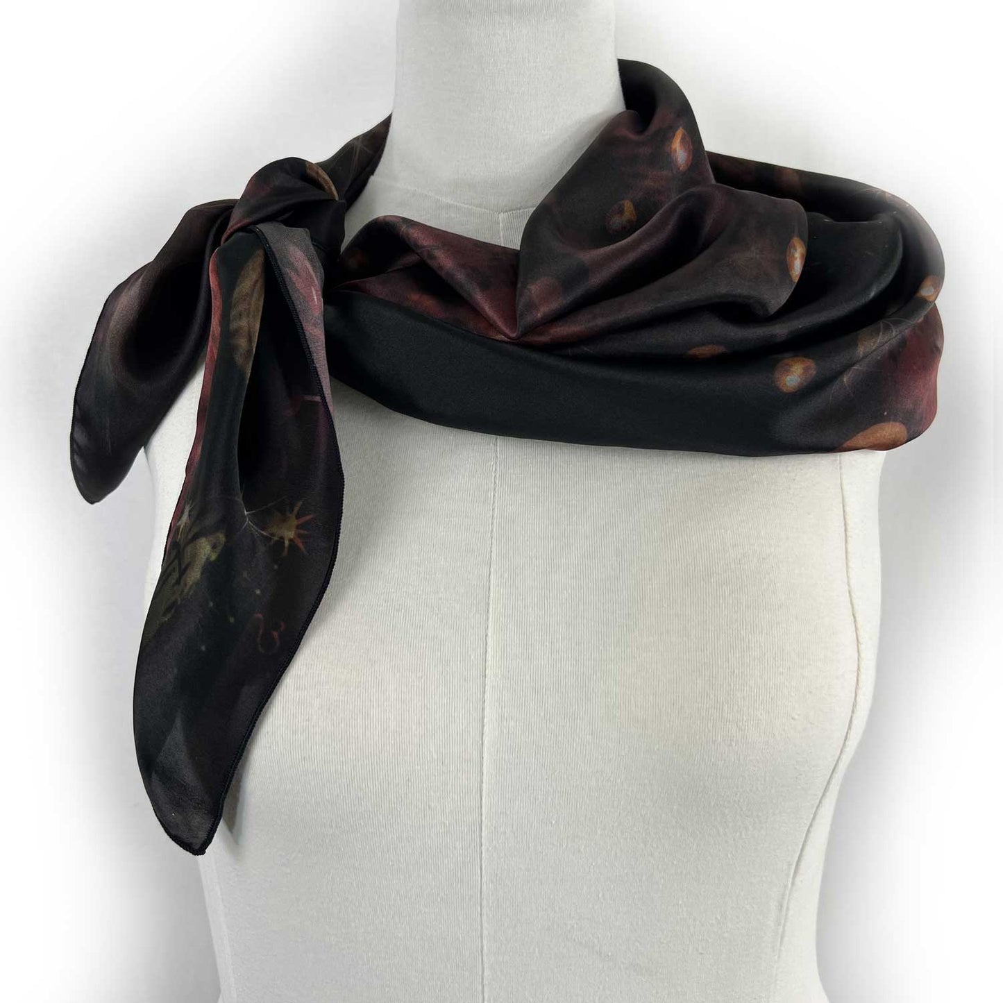 Midnight Meteor Shower Square Silk Scarf - deb schlier studio