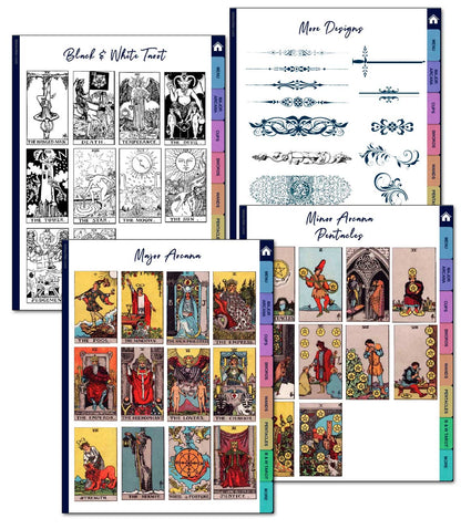Tarot Sticker Book for GoodNotes & Noteshelf - deb schlier studio