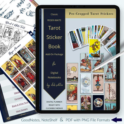 Tarot Sticker Book for GoodNotes & Noteshelf - deb schlier studio