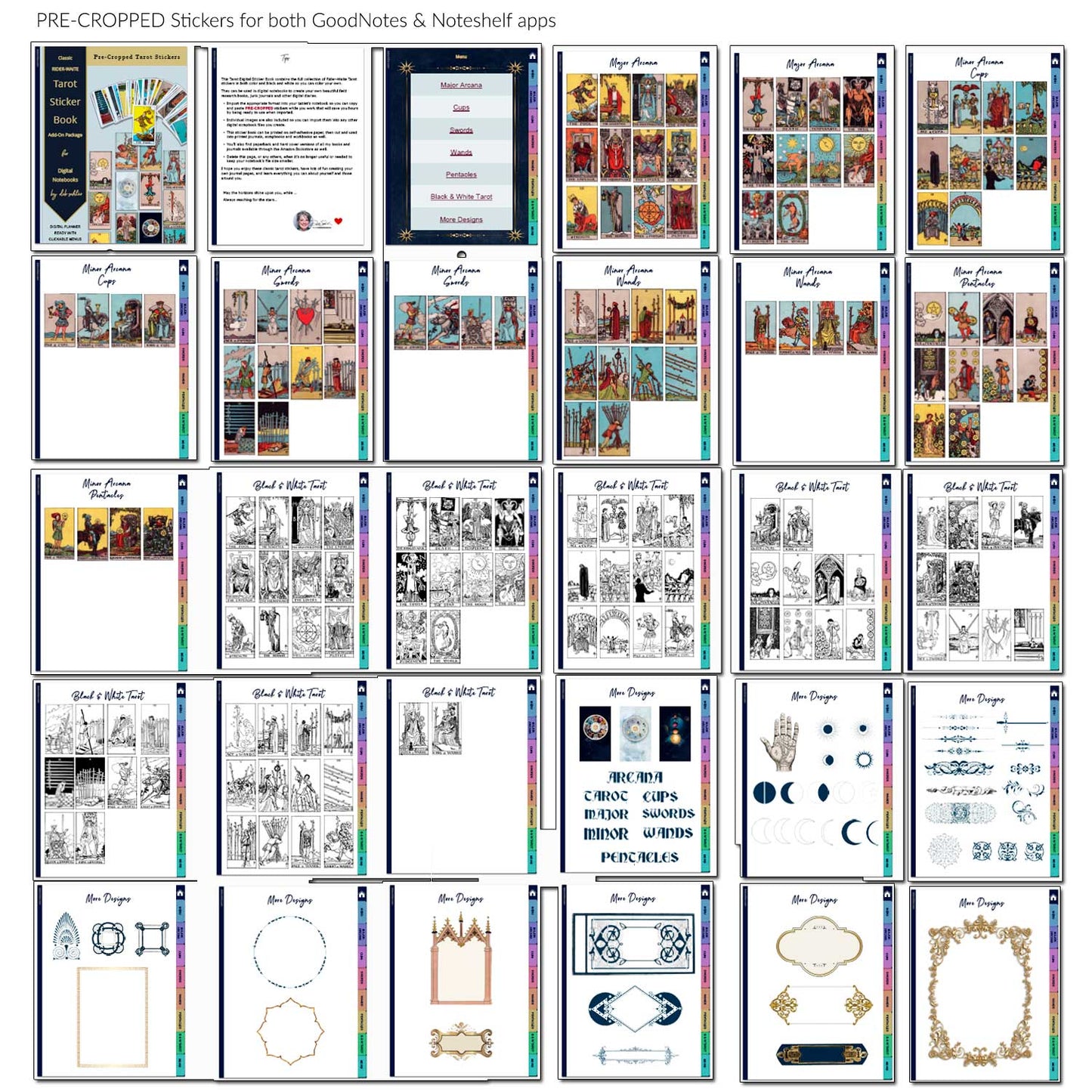 Tarot Sticker Book for GoodNotes & Noteshelf
