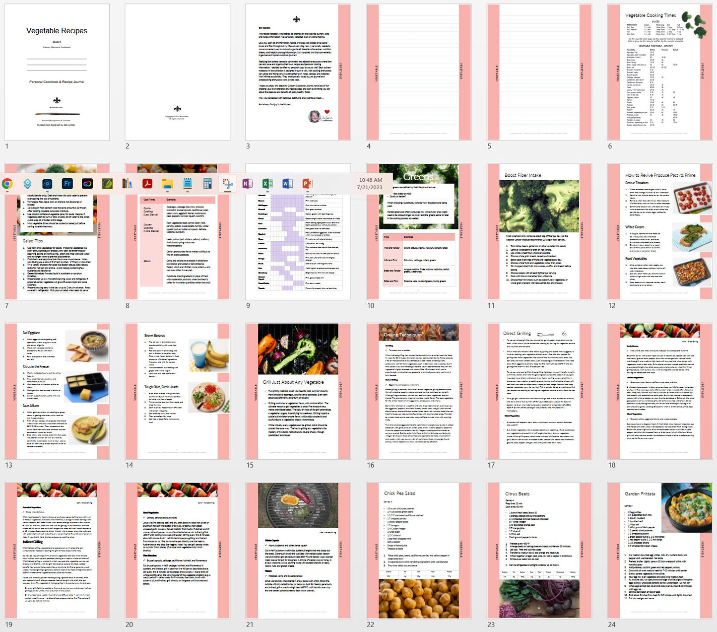 Vegetable Recipes: Printable Book 6