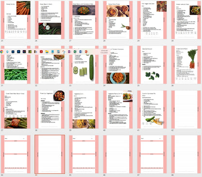 Vegetable Recipes: Printable Book 6