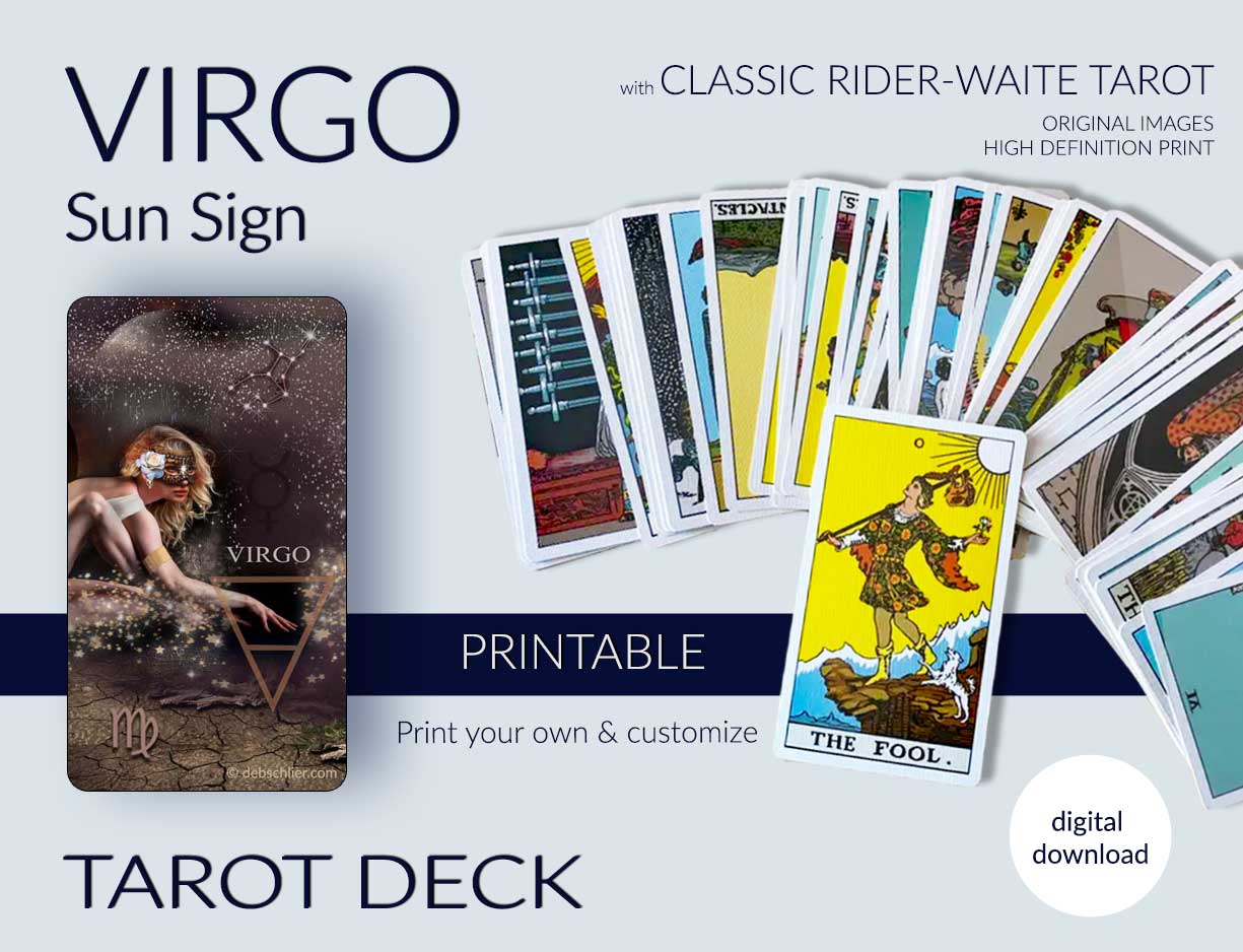 Virgo Tarot Deck, Printable