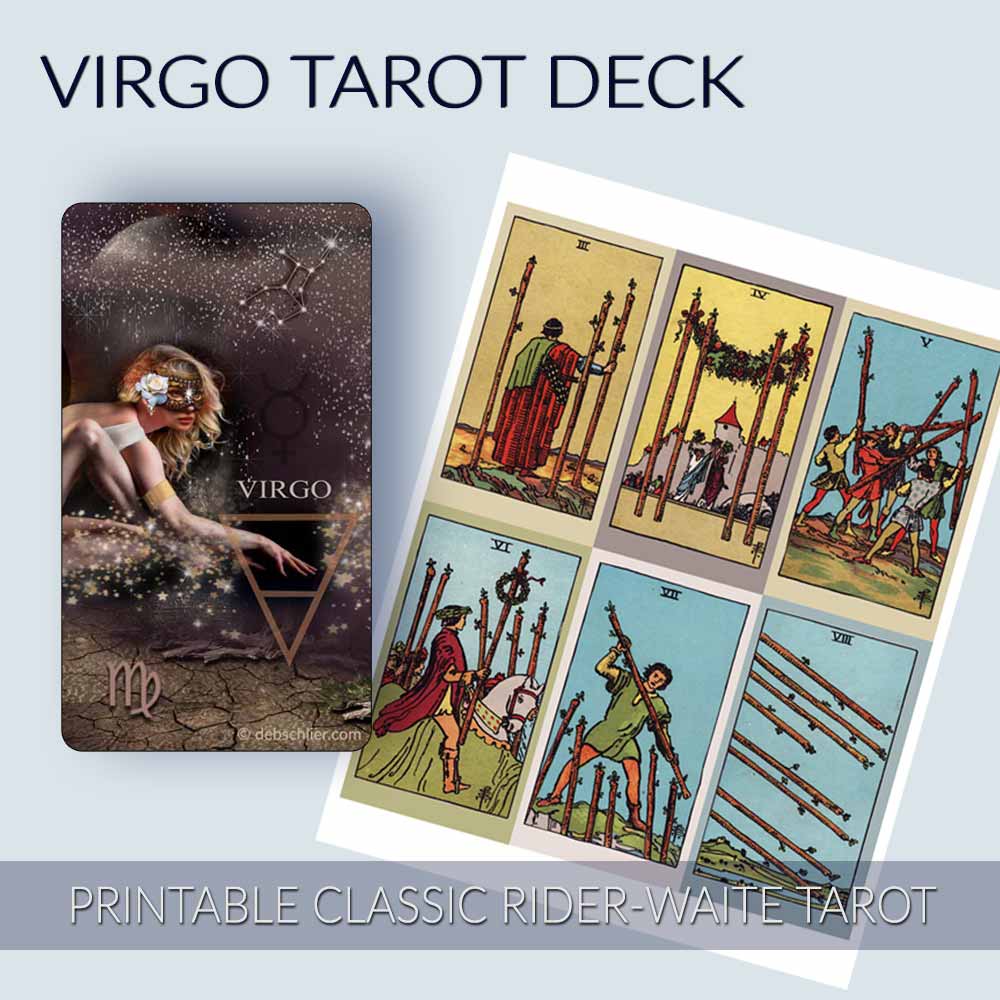 Virgo Tarot Deck, Printable