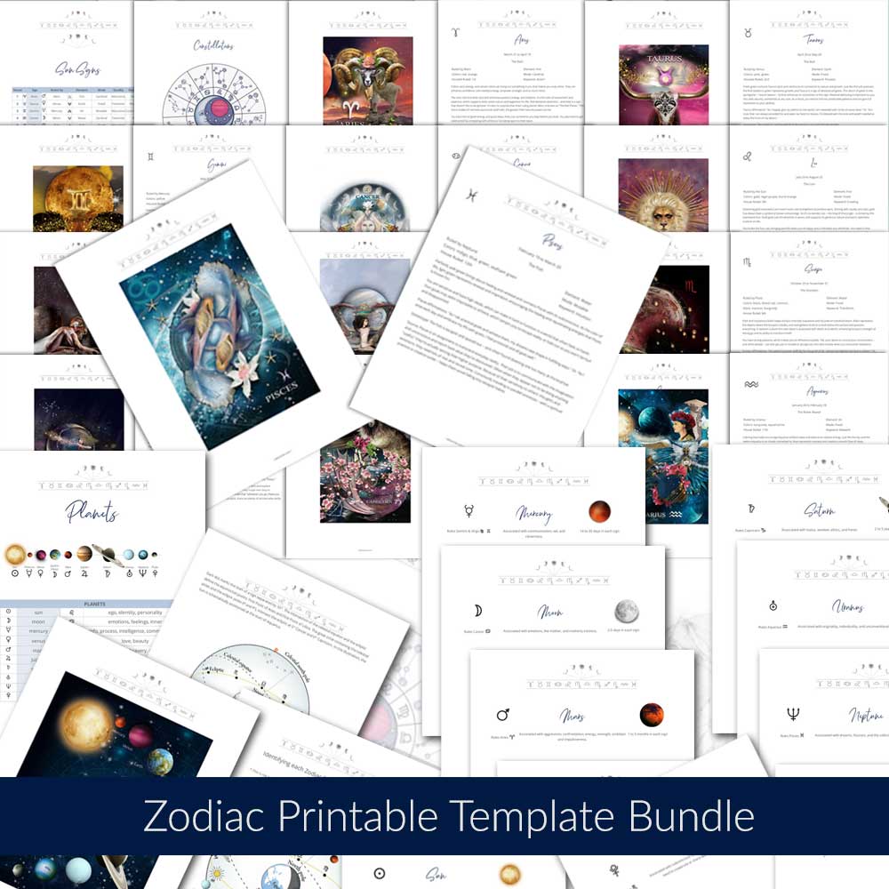 Zodiac Printable Template Bundle