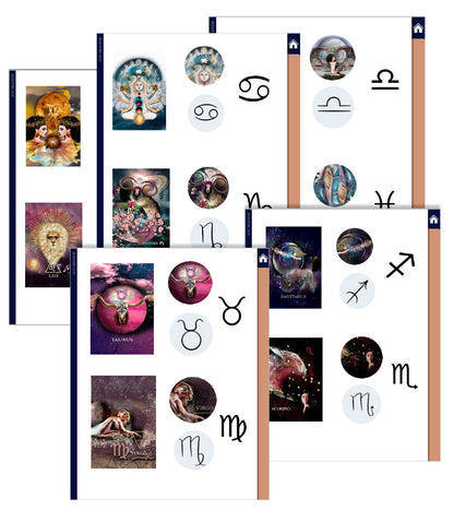 Zodiac Sticker Book Package